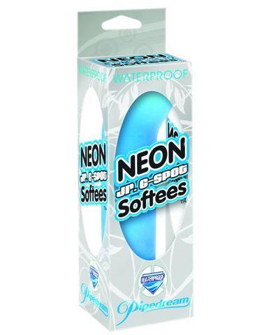 5in neon jr. g-spot waterproof softee - blue