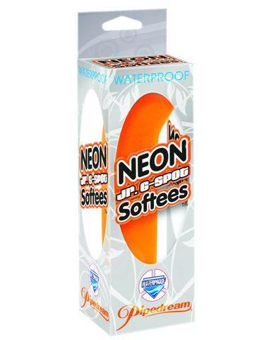 5in neon jr. g-spot waterproof softee - orange
