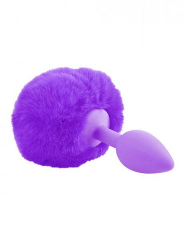 Neon Bunny Tail Plug - Purple