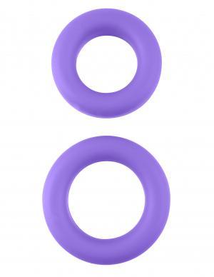 Neon Luv Touch Stretchy Cock Ring Set Purple