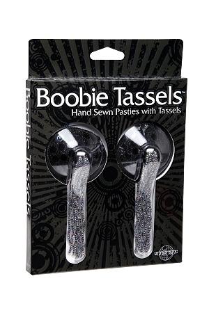 Boobie tassles hand sewn pasties w-tassles - black