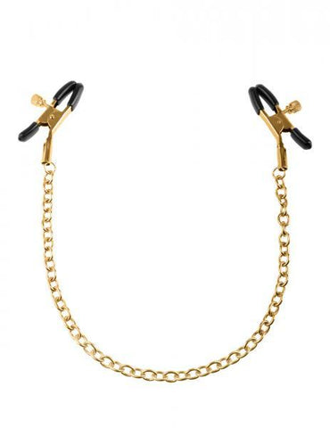 Gold Nipple Chain Clamps