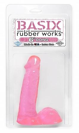 Basix Rubber Works 6 Inch Dong - Pink