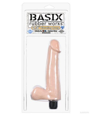 Basix Rubber Works 7.5 Inch Vibrating Dong