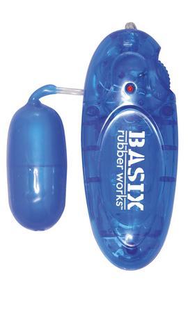 Basix Rubber Works Jelly Egg Vibrator Blue