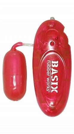 Basix rubber jelly egg red vibrator