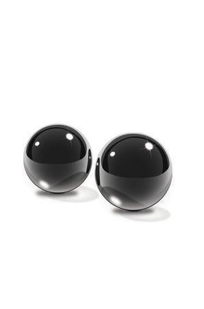 Limited edition fetish fantasy black glass ben-wa balls - small