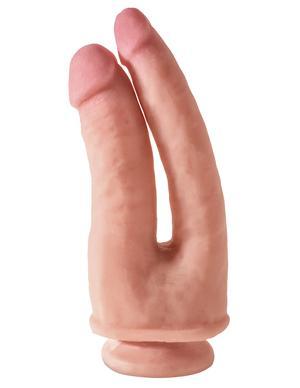 King Cock Plus Dual Density Double Penetrator Beige