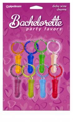Bachelorette party dicky wine charms
