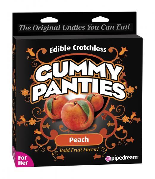 Edible crotchless gummy panty peach