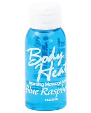 Body Heat Warming Massage Lotion Blue Raspberry 1oz.