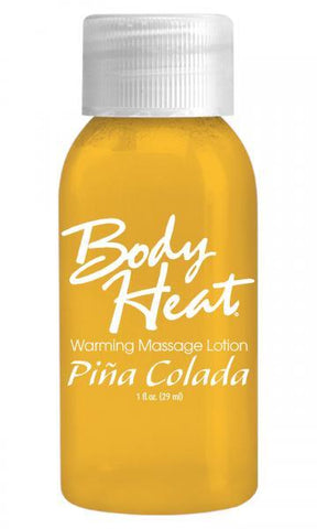 Body Heat Warming Massage Lotion Pina Colada 1oz.