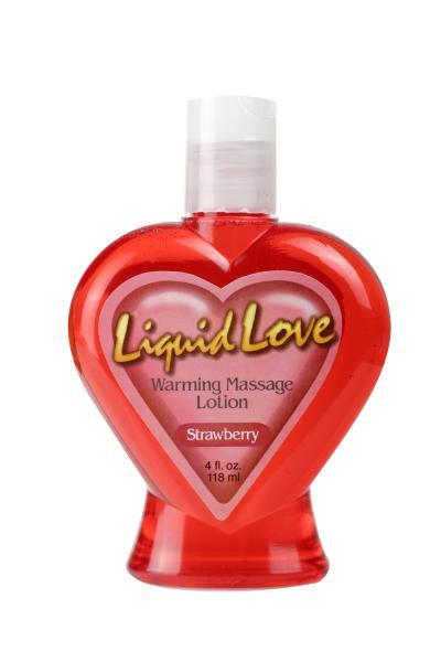 Liquid Love Warming Massage Lotion Strawberry 4oz