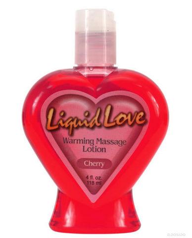 Liquid Love Warming Massage Lotion Cherry 4oz