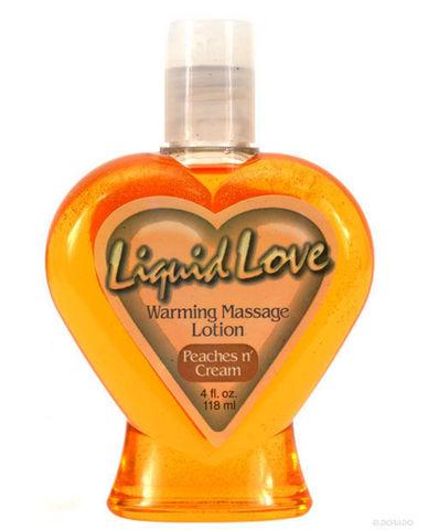 Liquid Love Warming Massage Lotion Peaches N Cream 4oz