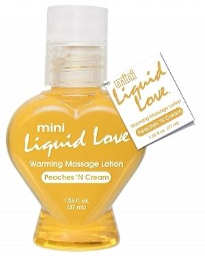 Mini Liquid Love Warming Massage Lotion Peaches Cream 1.25oz