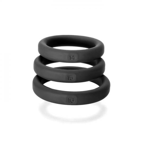 Xact-Fit Cockring 3 Ring Kit S-M Black