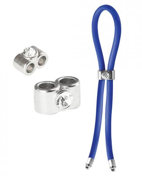 Bolo Silicone Lasso & Double Barrel Diamond Slider Blue