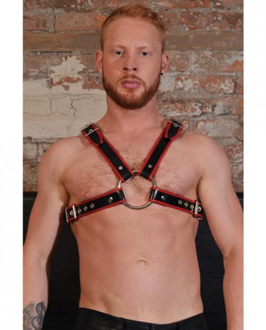 Rouge Chest Harness Large Black Red