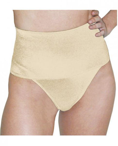 Rago Shapewear Wide Band Thong Shaper Beige 2X