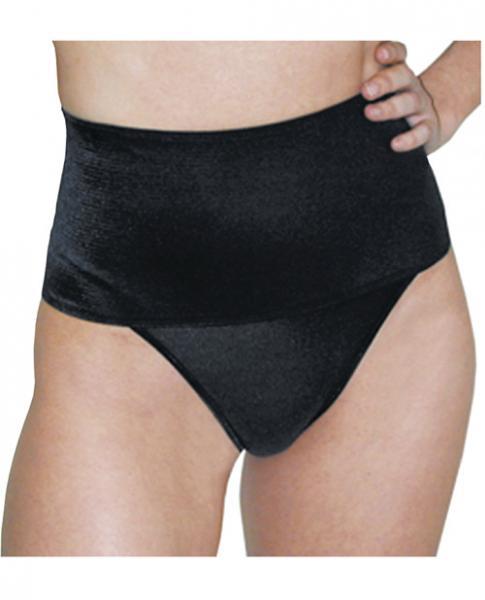 Rago Shapewear Wide Band Thong Shaper Black 2X