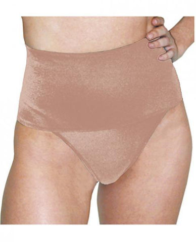 Rago Shapewear Wide Band Thong Shaper Mocha Lg