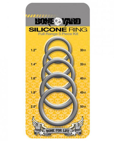 Boneyard Silicone Ring 5 Piece Kit Gray