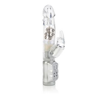 Waterproof Jack Rabbit Vibrator - Clear