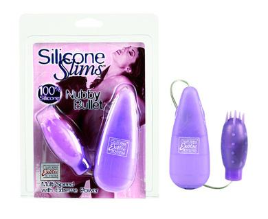 Silicone slims nubby bullet