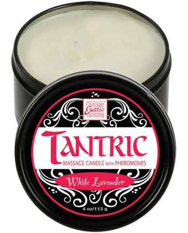 Tantric soy candle w-pheromones - white lavender