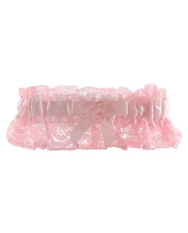 Leg garter white-pink - bulk