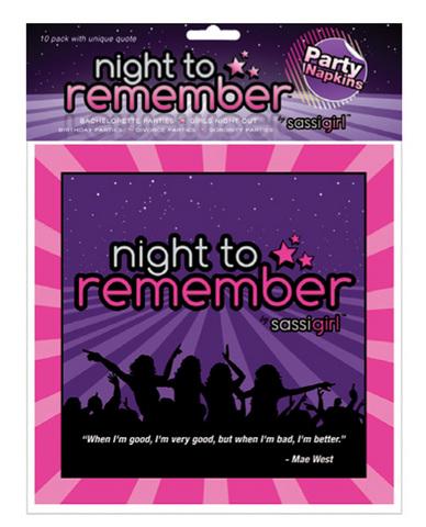 Night to remember standard 6.5in napkins (10 pack) by sassi girl