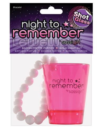 Night to remember shot glass bracelet by sassi girl