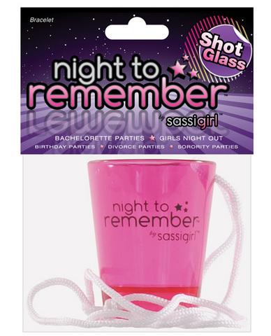 Night to remember shot glass necklace by sassi girl