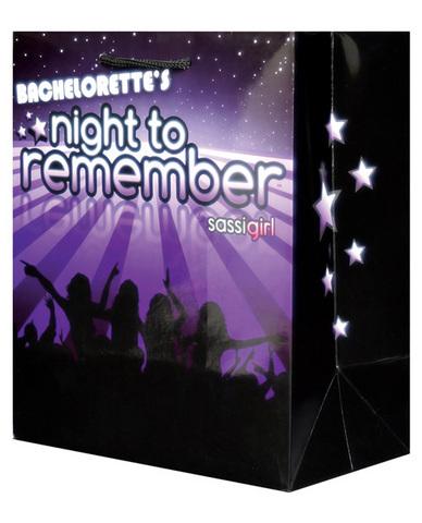 Bachelorette night to remember gift bag by sassi girl