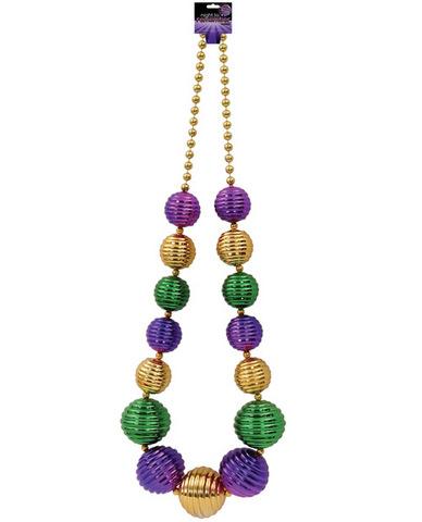 Night to remember jumbo mardi gras bead - multi color by sassi girl