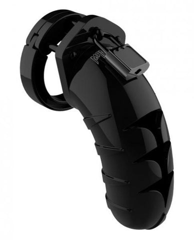 Shots Man Cage Chastity 4.5" Cock Cage Model 4 - Black