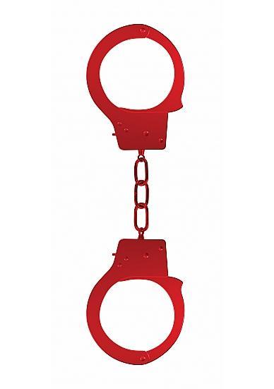 Ouch Beginners Handcuffs Metal Red