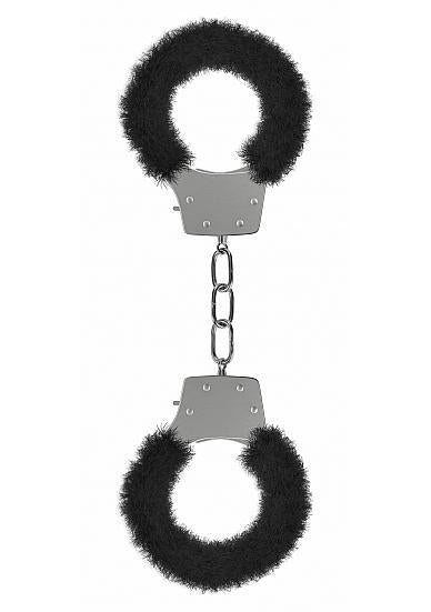 Ouch Furry Pleasure Handcuffs Black