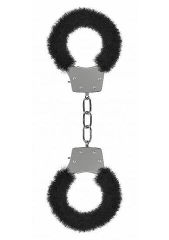 Ouch Furry Pleasure Handcuffs Black