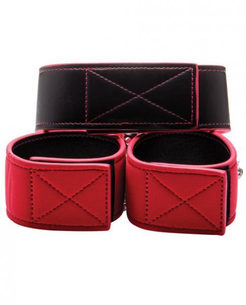 Ouch Reversible Collar & Wrist Cuffs Red