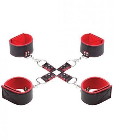 Ouch Reversible Hogtie Cuffs Red