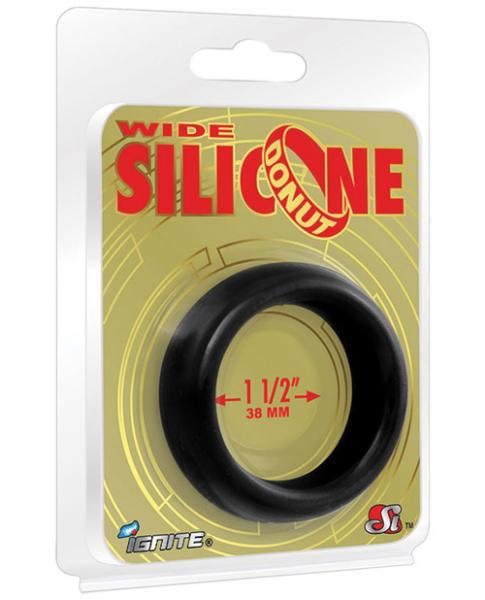 Wide 1.5" Silicone Donut Black