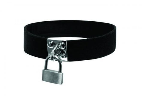 Sex and Mischief Lock and Key Collar Black