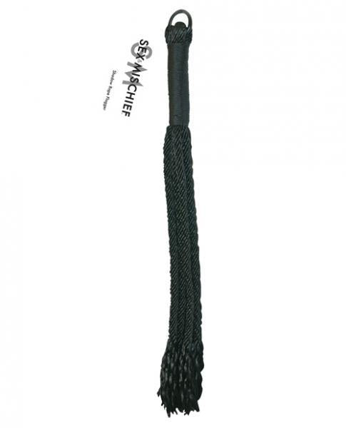 Sex and Mischief Shadow Rope Flogger Black