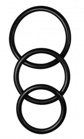 Manbound Rubber Cock Ring Pack Of 3