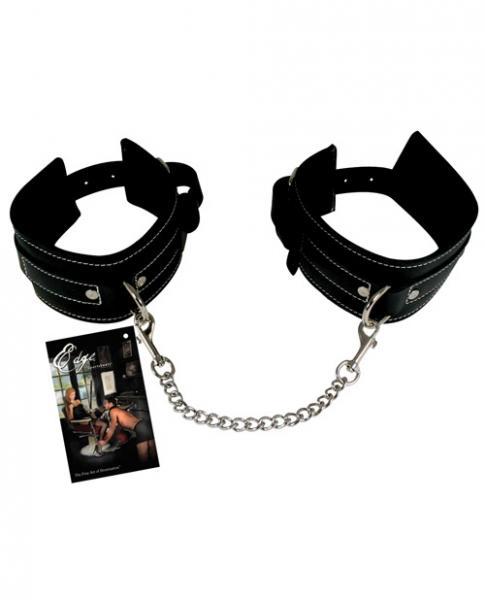 Edge Leather Wrist Restraints Black