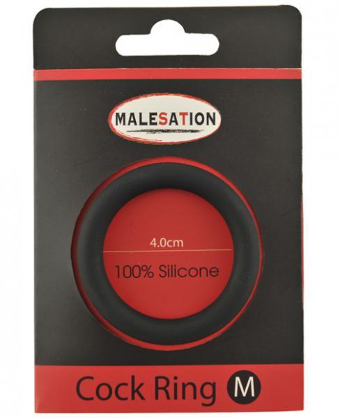 Malesation Silicone Cock Ring Medium Black