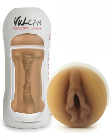 Cyberskin Vulcan Realistic Vagina Stroker Mocha Brown