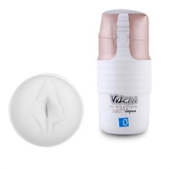 Vulcan + Vibration Wet Vagina Masturbator White